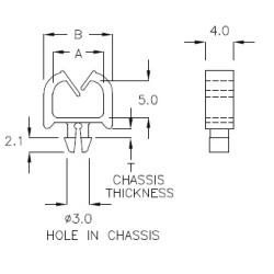 GCH-01S - Cable holder (Wire Saddle) | Gecko Fastener GmbH 2