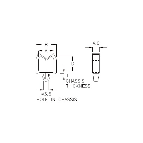 GCH-01Y - Support de câble (Wire Saddle) | Gecko Fastener GmbH