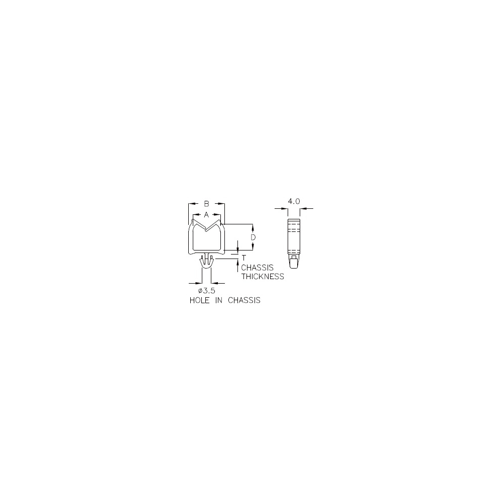 GCH-01Y - Support de câble (Wire Saddle) | Gecko Fastener GmbH